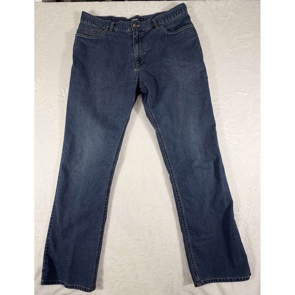 Rohan Jeans Blue Men's Sz 38x32 Premium Denim Plus Straight Leg Jeans Hook Loop